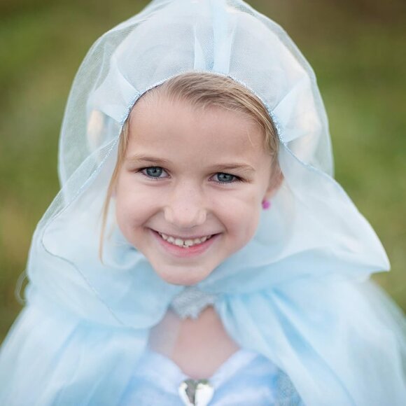 New w/Tag-Great Pretenders Blue Princess Mesh Cape Dress-Up Play - Picture 14 of 15